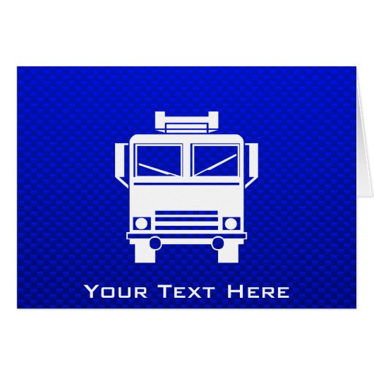 Blue Fire Truck Cards (Front Horizontal)