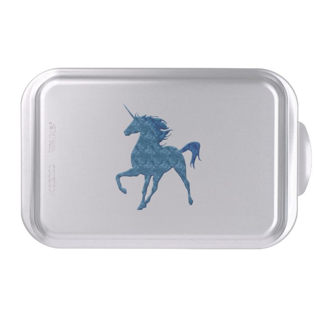 Blue Fire Unicorn Cake Pan (Front)