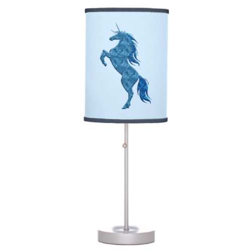 Blue Fire Unicorn Desk Lamp