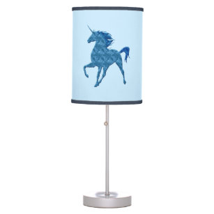 Blue Fire Unicorn Desk Lamp