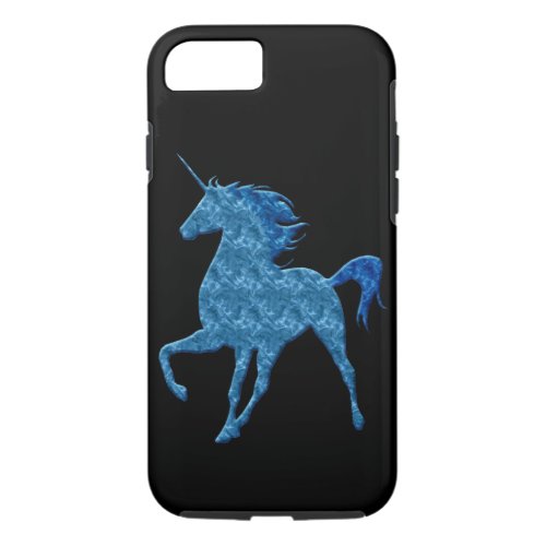 Blue Fire Unicorn iPhone 7 Case