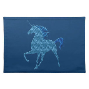 Blue Fire Unicorn Placemat