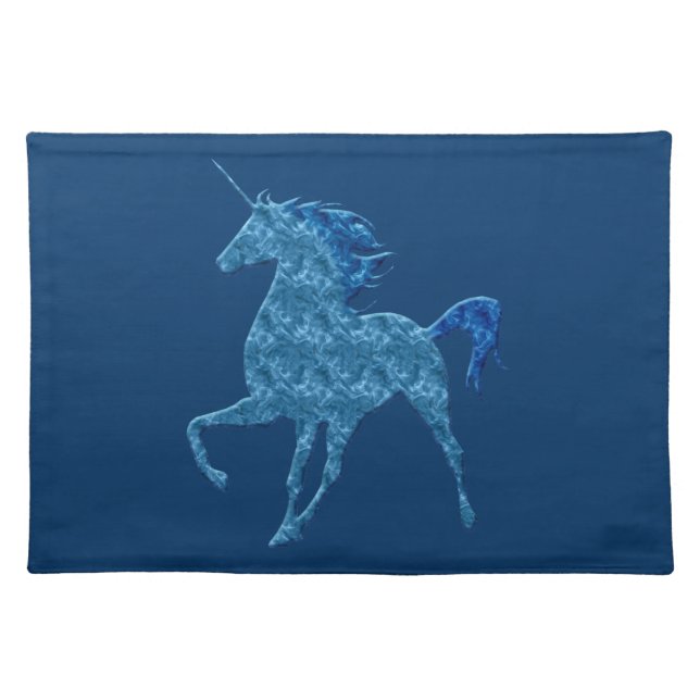Blue Fire Unicorn Placemat (Front)