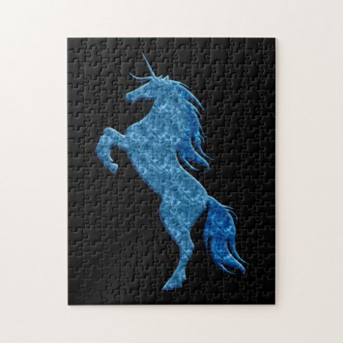 Blue Fire Unicorn Puzzle