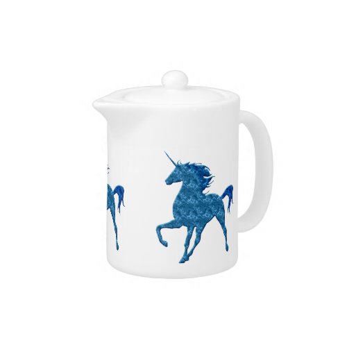 Blue Fire Unicorn Teapot