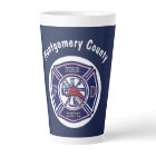 Blue Firefighter Badge Logo Personalized 