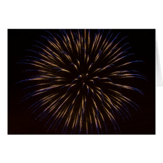 Blue Fireworks Burst Cards