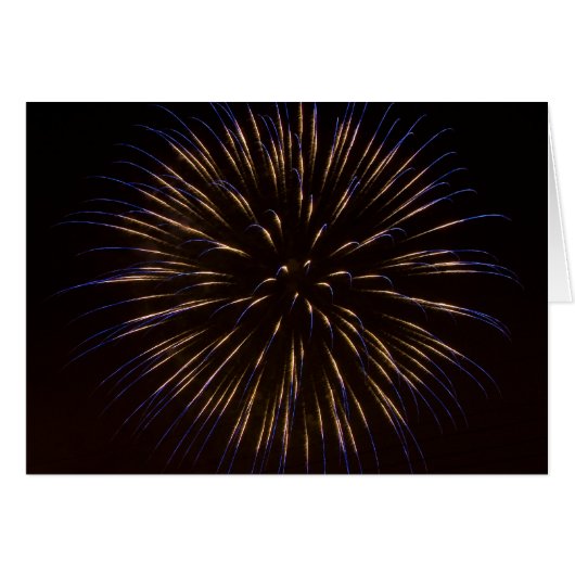 Blue Fireworks Burst Cards (Front Horizontal)