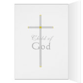 Blue First Holy Communion Insert Photo Cards (Inside (Left))