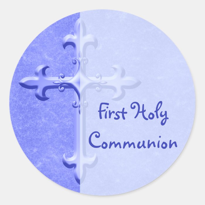 Blue First Holy Communion Sticker