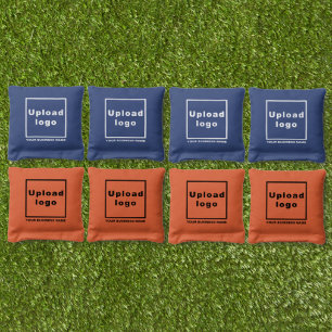 Blue First Set, Orange Color Second Set, Cornhole Bags