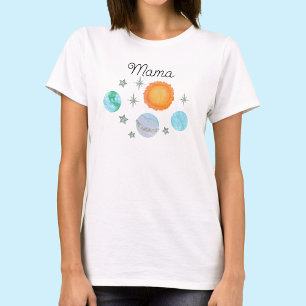 Blue First Trip Around The Sun Mama 1st birthday T-Shirt