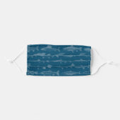 Blue Fish Adult Cloth Face Mask (Front, Folded)