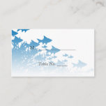Blue Fish And Coral Wedding Place Cards at Zazzle