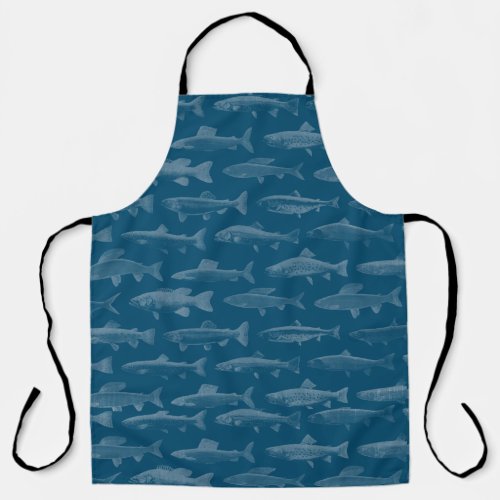 Blue Fish Apron