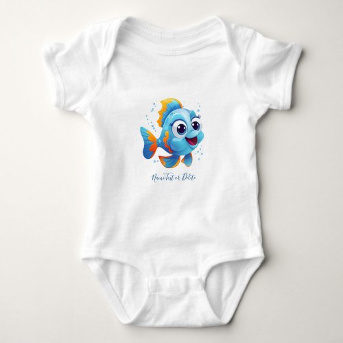 Blue Fish Baby Bodysuit