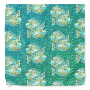 Blue Fish Bandana