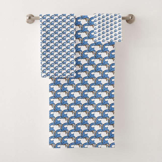 Blue Fish  Bath Towel Set (Insitu)