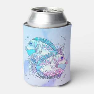 Blue Fish  Can Cooler