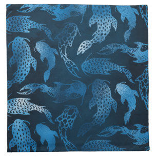 Blue Fish Cloth Napkin