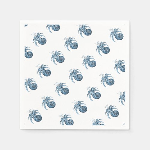 Blue fish coastal nautical ocean party supplies napkins