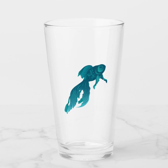 Blue fish Glass (Front)