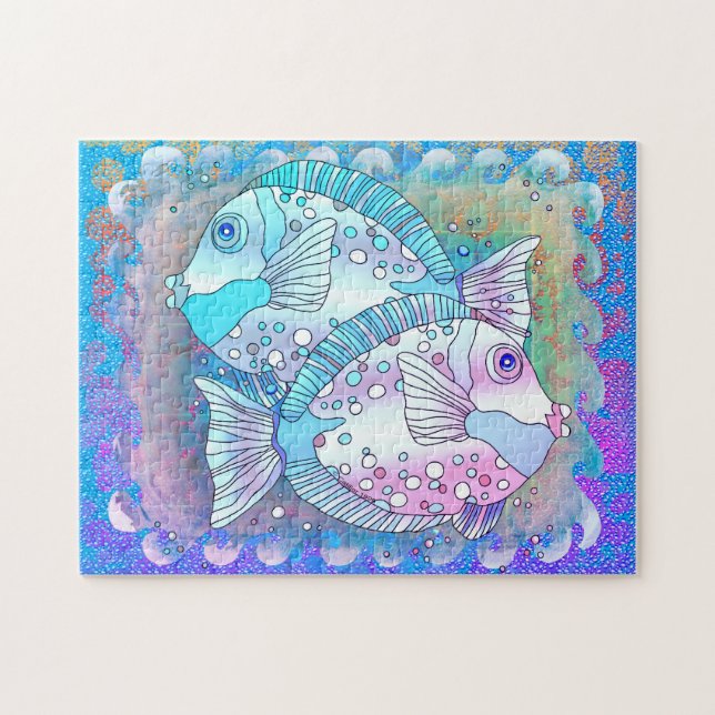 Blue Fish Jigsaw Puzzle (Horizontal)