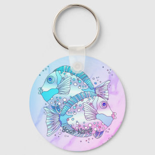 Blue Fish  Keychain