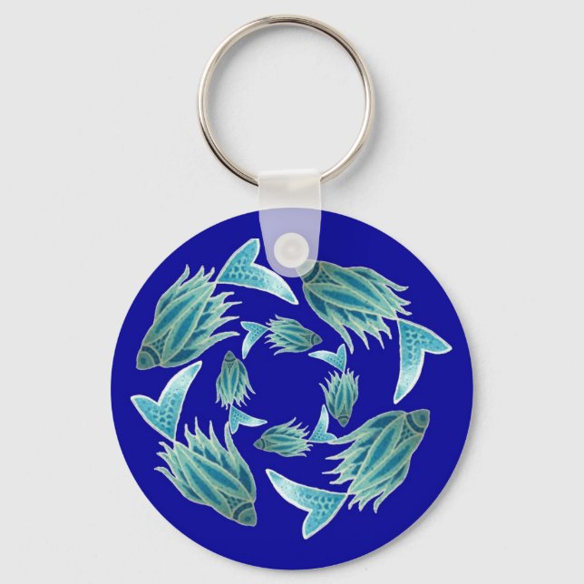 Blue Fish Keychain (Front)