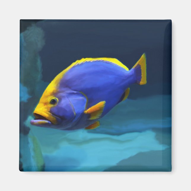 Blue fish magnet (Front)