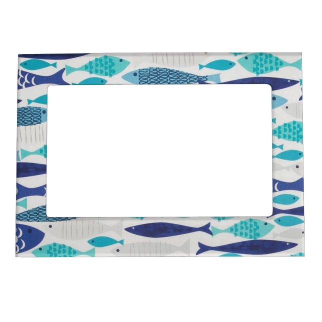 Blue Fish Magnetic Picture Frame (Front)