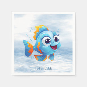 Blue Fish Napkins