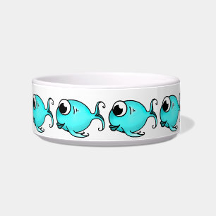 Blue Fish Pet Bowl