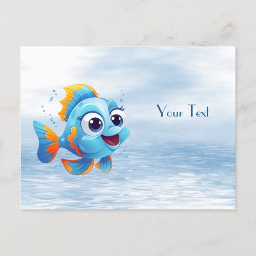Blue Fish Postcard