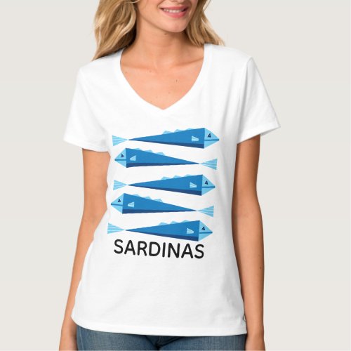 Blue fish sardines white top