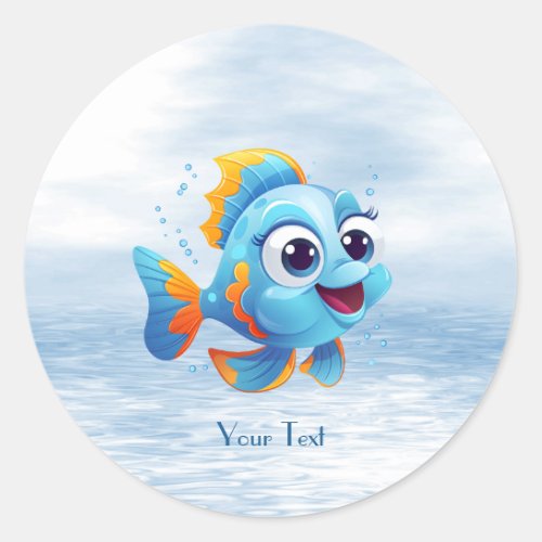 Blue Fish Sticker
