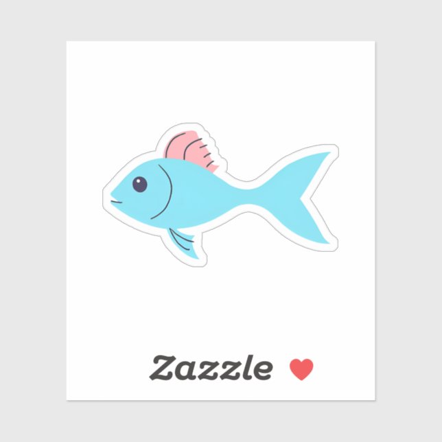 Blue Fish Sticker (Sheet)