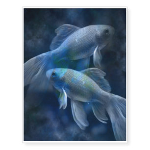 Blue Fish Temporary Tattoos