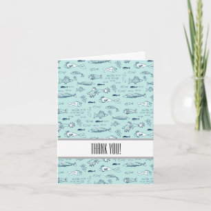 Blue Fish Thank You Card