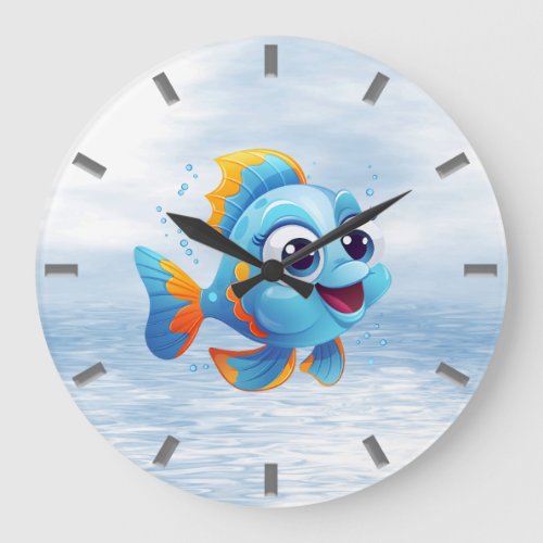 Blue Fish Wall Clock