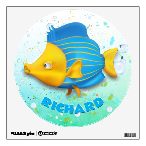 Blue Fish Wall Decal