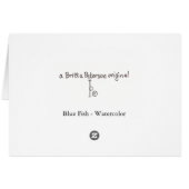 Blue Fish - Watercolor Cards (Back Horizontal)