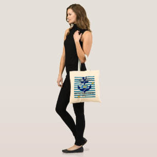 Blue Fisherman Aesthetic Humor for Pet Lovers Tote Bag
