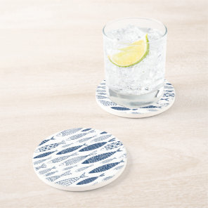 Blue fishes coaster