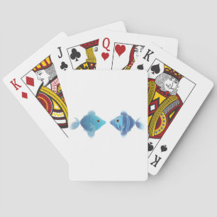 blue fishes poker cards
