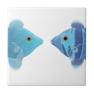 blue fishes tile