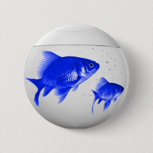 Blue Fishies Pinback Button