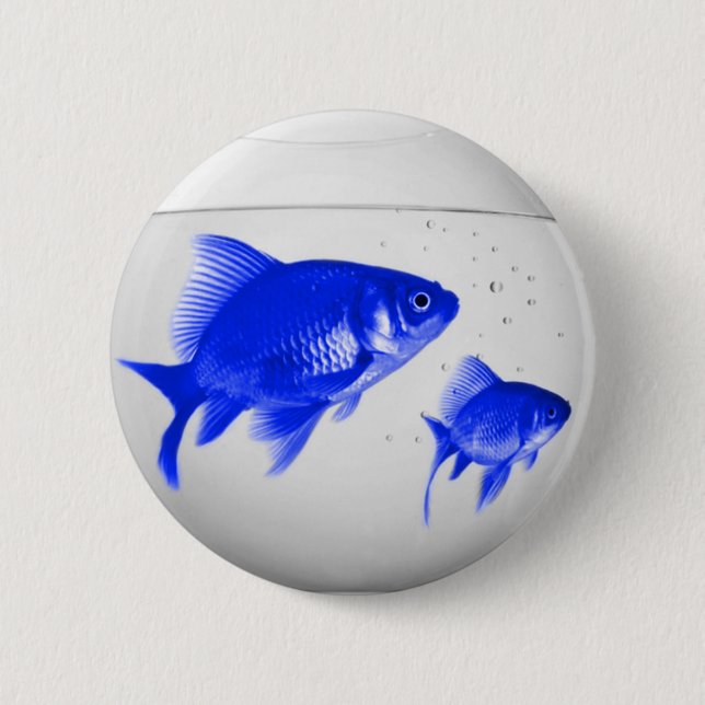 Blue Fishies Pinback Button (Front)