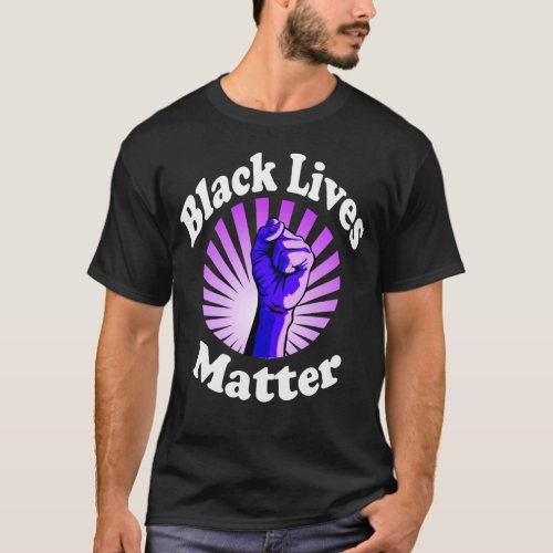Blue Fist Black Lives Matter BLM T_Shirt