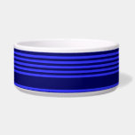 Blue five stripes pattern bowl<br><div class="desc">Electric blue and navy blue five stripes pattern</div>